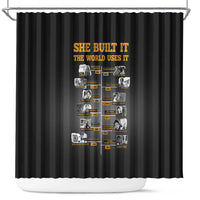 She Built It The World Uses It Shower Curtain African Influential Women Innovators Timeline - Wonder Print Shop