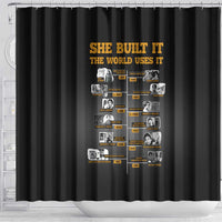 She Built It The World Uses It Shower Curtain African Influential Women Innovators Timeline - Wonder Print Shop