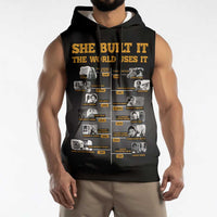 She Built It The World Uses It Sleeveless Hoodie African Influential Women Innovators Timeline - Wonder Print Shop