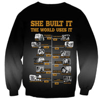 She Built It The World Uses It Sweatshirt African Influential Women Innovators Timeline - Wonder Print Shop