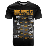 She Built It The World Uses It T Shirt African Influential Women Innovators Timeline - Wonder Print Shop