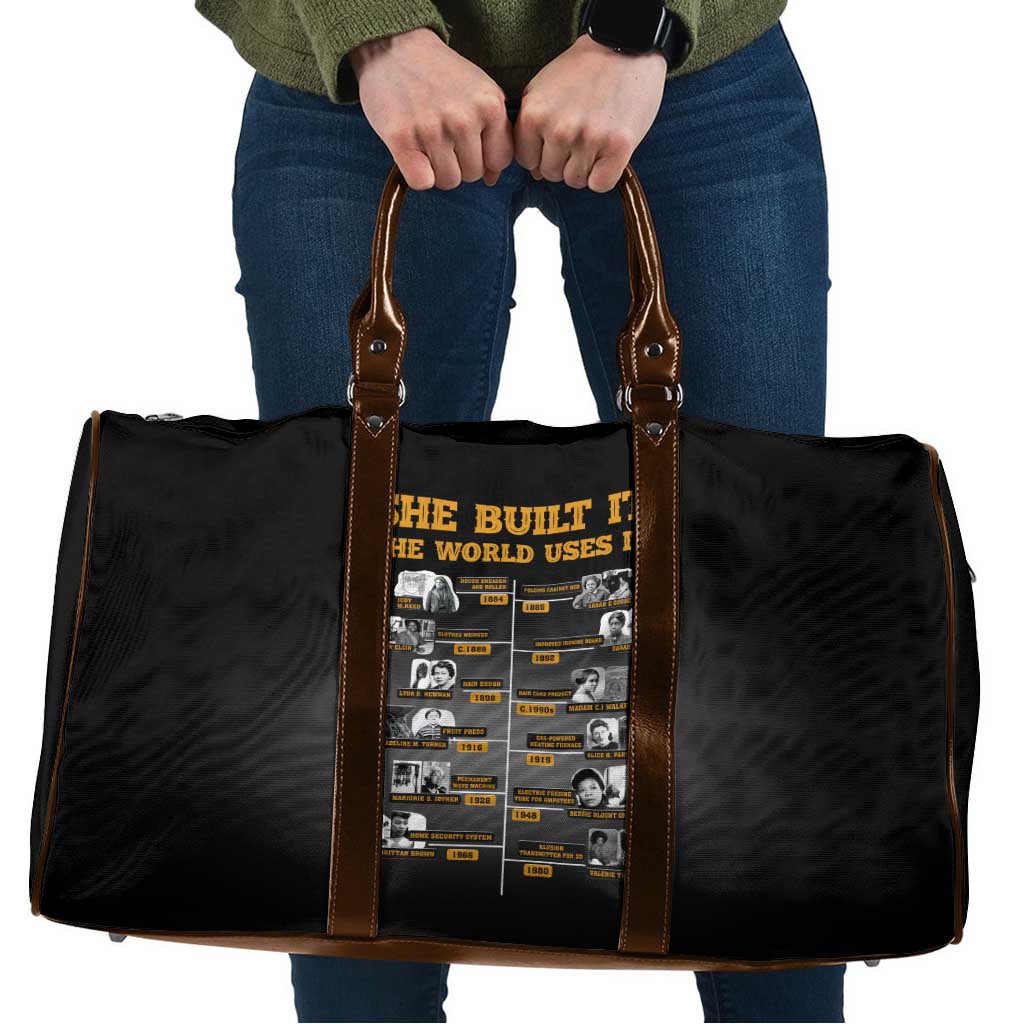 She Built It The World Uses It Travel Bag African Influential Women Innovators Timeline - Wonder Print Shop