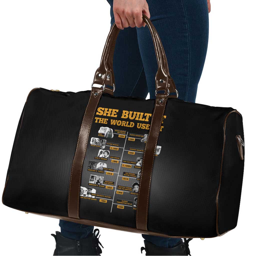 She Built It The World Uses It Travel Bag African Influential Women Innovators Timeline - Wonder Print Shop