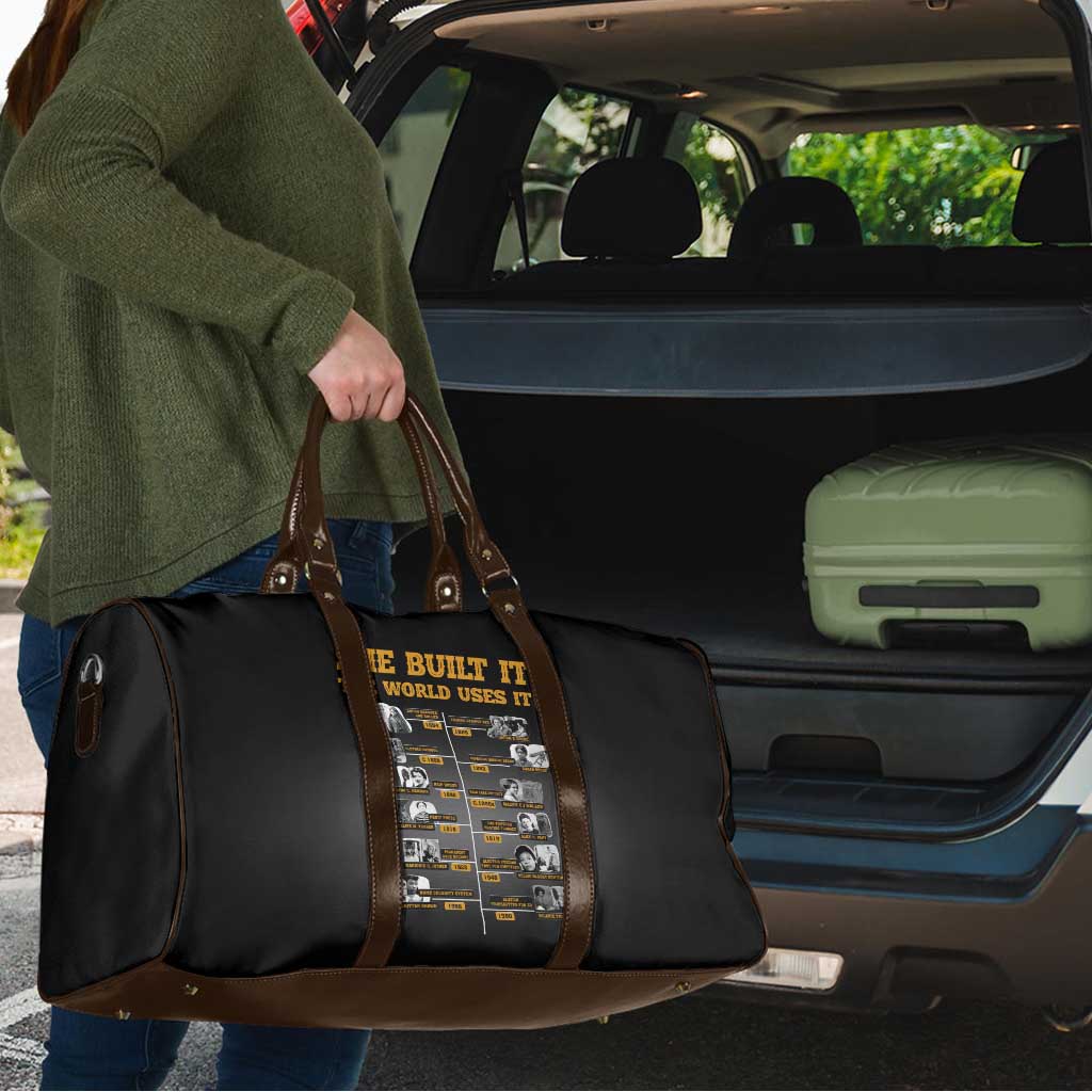 She Built It The World Uses It Travel Bag African Influential Women Innovators Timeline - Wonder Print Shop