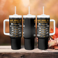 She Built It The World Uses It Tumbler With Handle African Influential Women Innovators Timeline - Wonder Print Shop