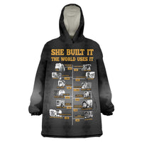 She Built It The World Uses It Wearable Blanket Hoodie African Influential Women Innovators Timeline - Wonder Print Shop