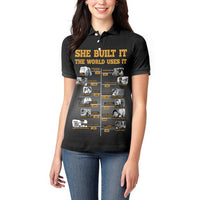 She Built It The World Uses It Women Polo Shirt African Influential Women Innovators Timeline - Wonder Print Shop