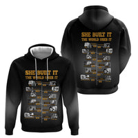 She Built It The World Uses It Zip Hoodie African Influential Women Innovators Timeline - Wonder Print Shop