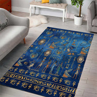Echoes of Kemet Area Rug African Pharaohs, Anubis and Symbolic Motifs - Wonder Print Shop