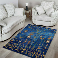 Echoes of Kemet Area Rug African Pharaohs, Anubis and Symbolic Motifs - Wonder Print Shop