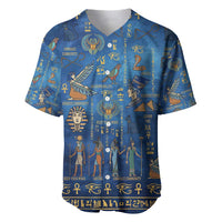 Echoes of Kemet Baseball Jersey African Pharaohs, Anubis and Symbolic Motifs - Wonder Print Shop