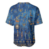 Echoes of Kemet Baseball Jersey African Pharaohs, Anubis and Symbolic Motifs - Wonder Print Shop