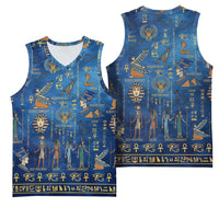 Echoes of Kemet Basketball Jersey African Pharaohs, Anubis and Symbolic Motifs - Wonder Print Shop