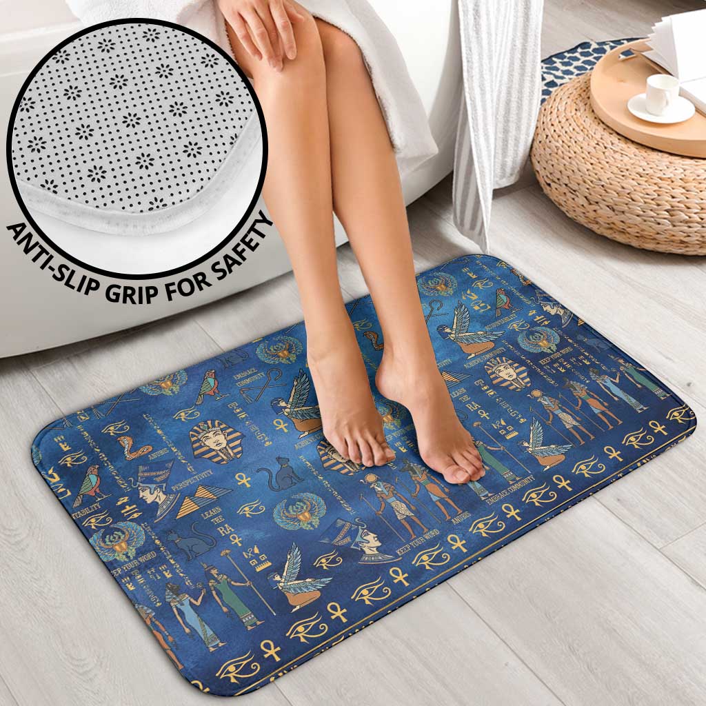 Echoes of Kemet Bathroom Set African Pharaohs, Anubis and Symbolic Motifs - Wonder Print Shop