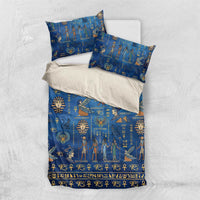 Echoes of Kemet Bedding Set African Pharaohs, Anubis and Symbolic Motifs - Wonder Print Shop