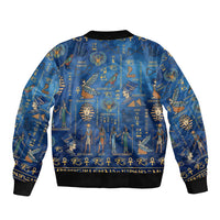 Echoes of Kemet Bomber Jacket African Pharaohs, Anubis and Symbolic Motifs - Wonder Print Shop