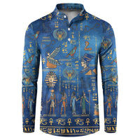 Echoes of Kemet Button Sweatshirt African Pharaohs, Anubis and Symbolic Motifs - Wonder Print Shop