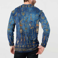 Echoes of Kemet Button Sweatshirt African Pharaohs, Anubis and Symbolic Motifs - Wonder Print Shop
