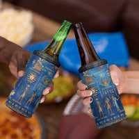 Echoes of Kemet 4 in 1 Can Cooler Tumbler African Pharaohs, Anubis and Symbolic Motifs - Wonder Print Shop