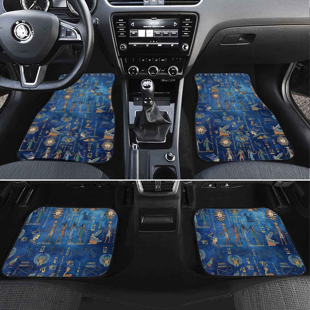 Echoes of Kemet Car Mats African Pharaohs, Anubis and Symbolic Motifs - Wonder Print Shop