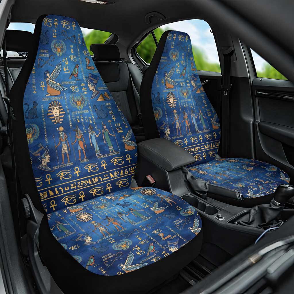 Echoes of Kemet Car Seat Cover African Pharaohs, Anubis and Symbolic Motifs - Wonder Print Shop