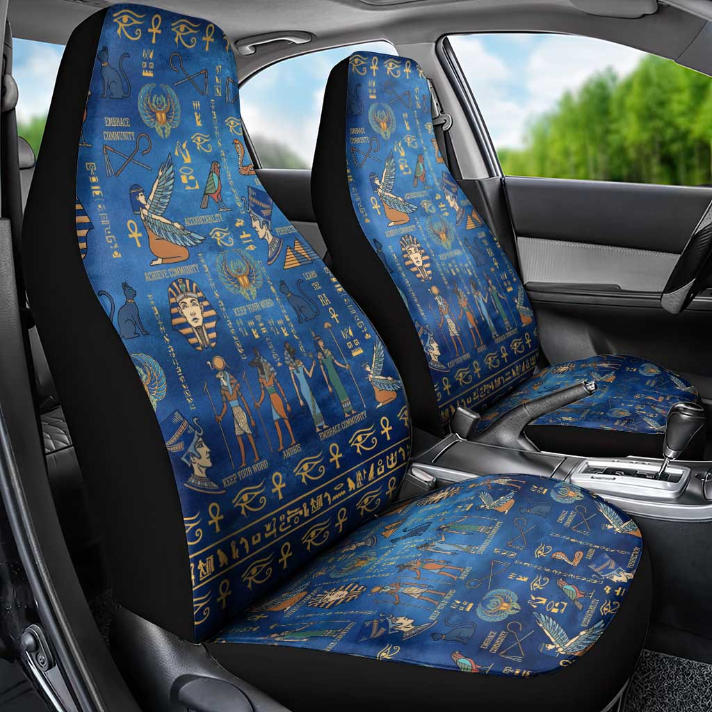 Echoes of Kemet Car Seat Cover African Pharaohs, Anubis and Symbolic Motifs - Wonder Print Shop