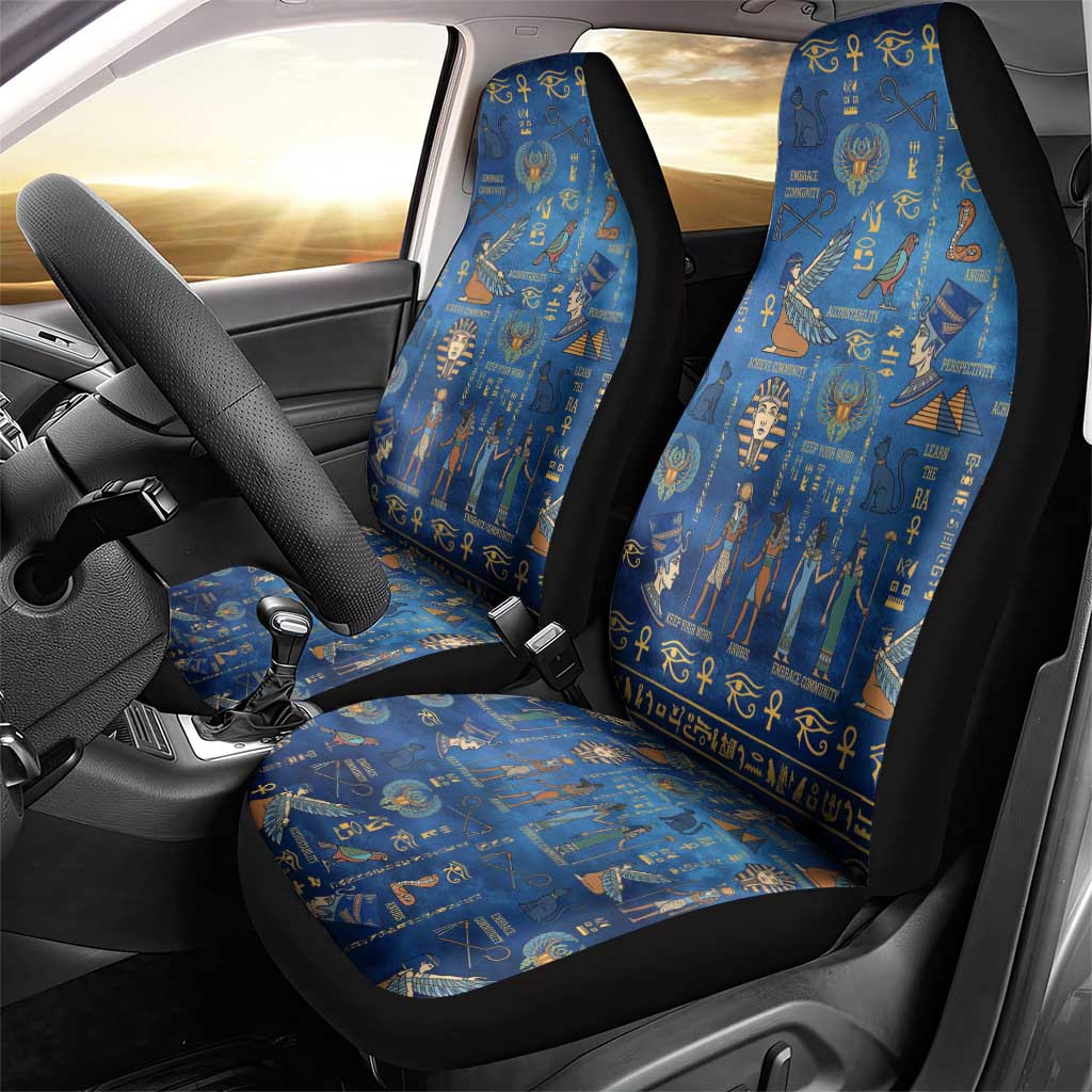 Echoes of Kemet Car Seat Cover African Pharaohs, Anubis and Symbolic Motifs - Wonder Print Shop