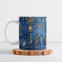 Echoes of Kemet Ceramic Mug African Pharaohs, Anubis and Symbolic Motifs - Wonder Print Shop