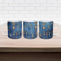 Echoes of Kemet Ceramic Mug African Pharaohs, Anubis and Symbolic Motifs - Wonder Print Shop