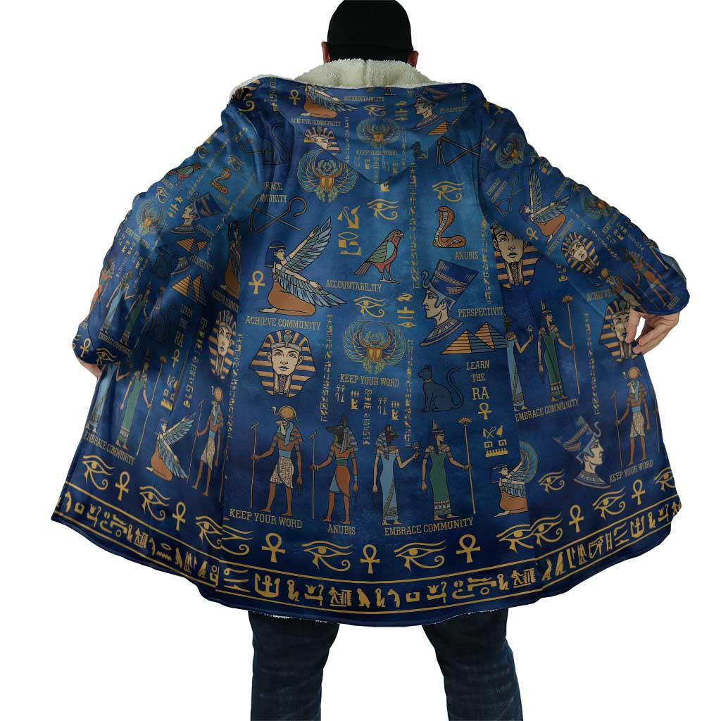 Echoes of Kemet Cloak African Pharaohs, Anubis and Symbolic Motifs - Wonder Print Shop