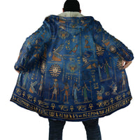 Echoes of Kemet Cloak African Pharaohs, Anubis and Symbolic Motifs - Wonder Print Shop