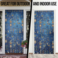 Echoes of Kemet Door Cover African Pharaohs, Anubis and Symbolic Motifs - Wonder Print Shop