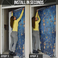 Echoes of Kemet Door Cover African Pharaohs, Anubis and Symbolic Motifs - Wonder Print Shop