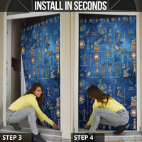 Echoes of Kemet Door Cover African Pharaohs, Anubis and Symbolic Motifs - Wonder Print Shop