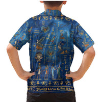 Echoes of Kemet Family Matching Mermaid Dress and Hawaiian Shirt African Pharaohs, Anubis and Symbolic Motifs - Wonder Print Shop