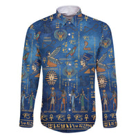 Echoes of Kemet Family Matching Mermaid Dress and Hawaiian Shirt African Pharaohs, Anubis and Symbolic Motifs - Wonder Print Shop