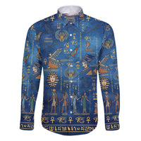 Echoes of Kemet Family Matching Puletasi and Hawaiian Shirt African Pharaohs, Anubis and Symbolic Motifs - Wonder Print Shop