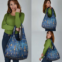 Echoes of Kemet Grocery Bag African Pharaohs, Anubis and Symbolic Motifs - Wonder Print Shop