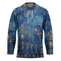 Echoes of Kemet Hockey Jersey African Pharaohs, Anubis and Symbolic Motifs - Wonder Print Shop