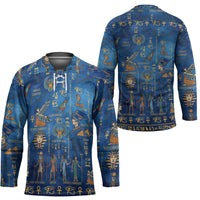 Echoes of Kemet Hockey Jersey African Pharaohs, Anubis and Symbolic Motifs - Wonder Print Shop