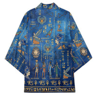 Echoes of Kemet Kimono African Pharaohs, Anubis and Symbolic Motifs - Wonder Print Shop