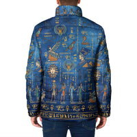Echoes of Kemet Padded Jacket African Pharaohs, Anubis and Symbolic Motifs - Wonder Print Shop
