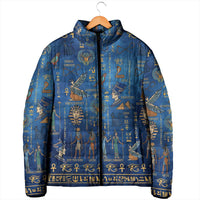 Echoes of Kemet Padded Jacket African Pharaohs, Anubis and Symbolic Motifs - Wonder Print Shop