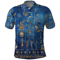 Echoes of Kemet Polo Shirt African Pharaohs, Anubis and Symbolic Motifs - Wonder Print Shop