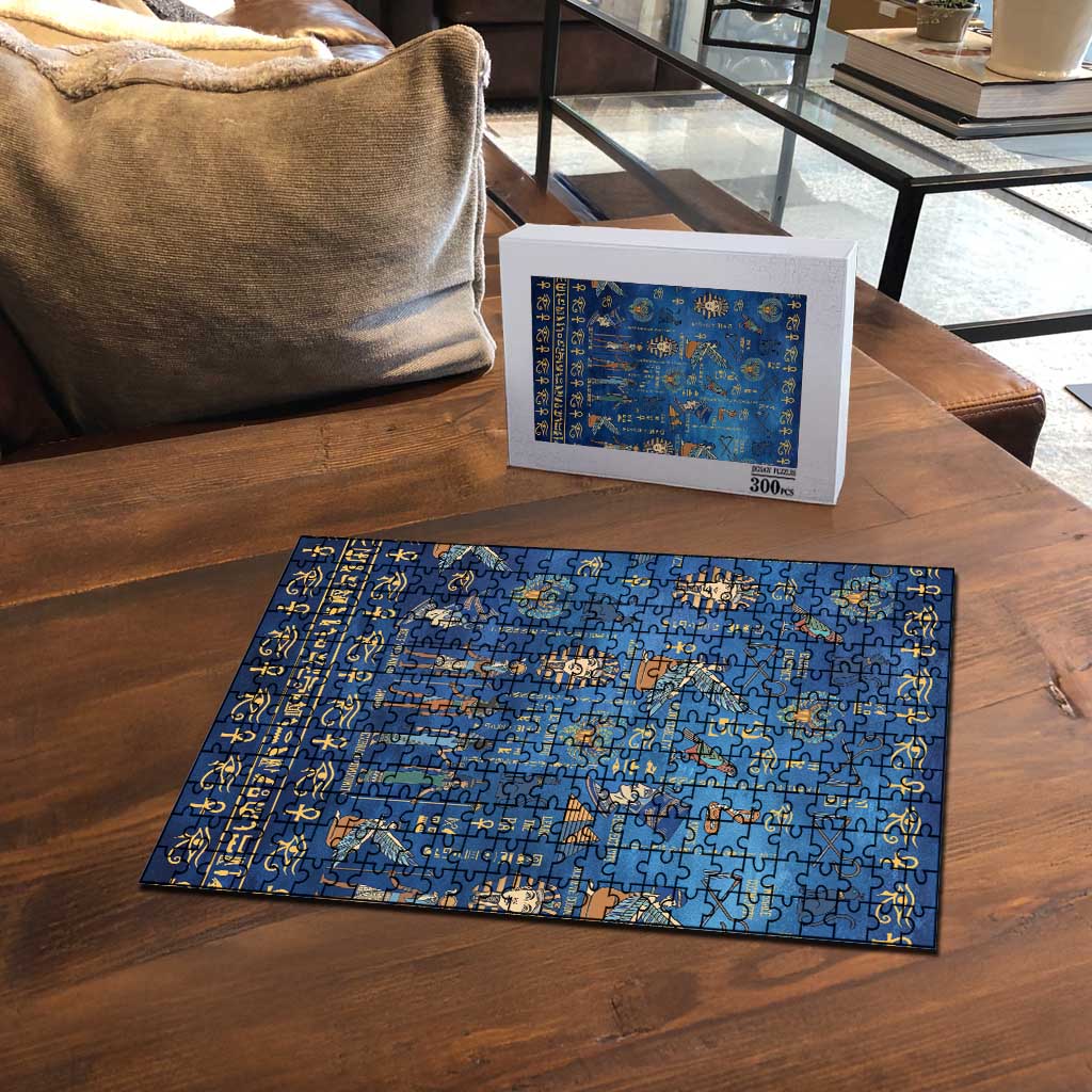 Echoes of Kemet Puzzle African Pharaohs, Anubis and Symbolic Motifs - Wonder Print Shop
