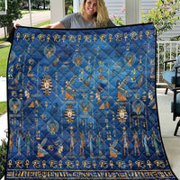 Echoes of Kemet Quilt African Pharaohs, Anubis and Symbolic Motifs - Wonder Print Shop