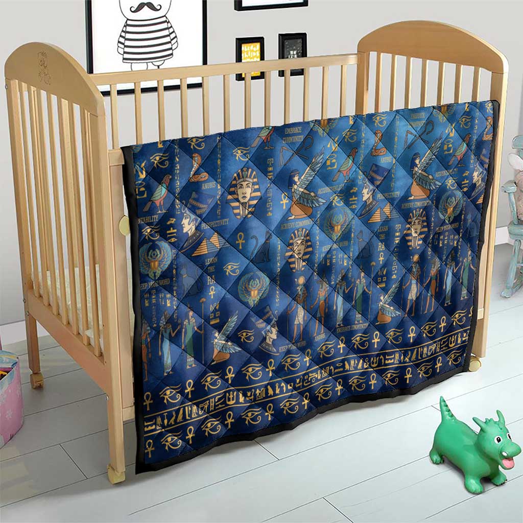 Echoes of Kemet Quilt African Pharaohs, Anubis and Symbolic Motifs - Wonder Print Shop