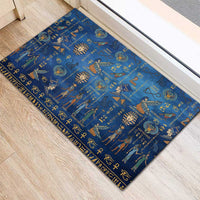 Echoes of Kemet Rubber Doormat African Pharaohs, Anubis and Symbolic Motifs - Wonder Print Shop