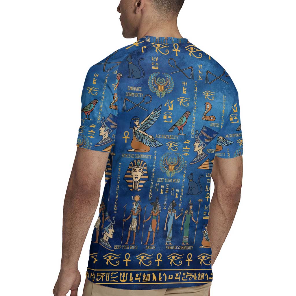 Echoes of Kemet Rugby Jersey African Pharaohs, Anubis and Symbolic Motifs - Wonder Print Shop