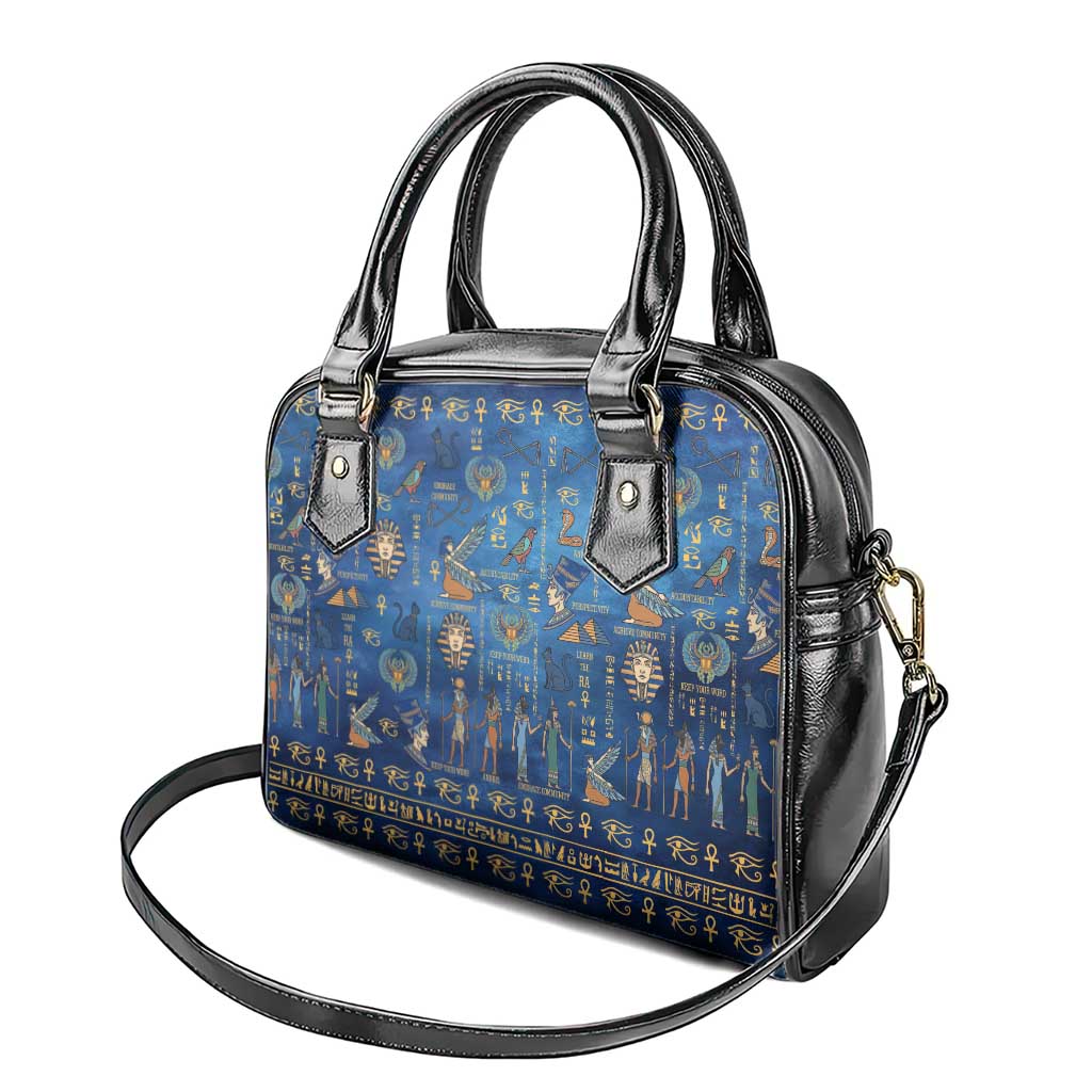 Echoes of Kemet Shoulder Handbag African Pharaohs, Anubis and Symbolic Motifs - Wonder Print Shop